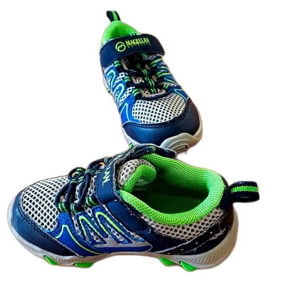 Magellan Baby Boy's Outdoor Sneakers Tennis Shoes Green Blue Size 6 Toddler - Picture 5 of 8